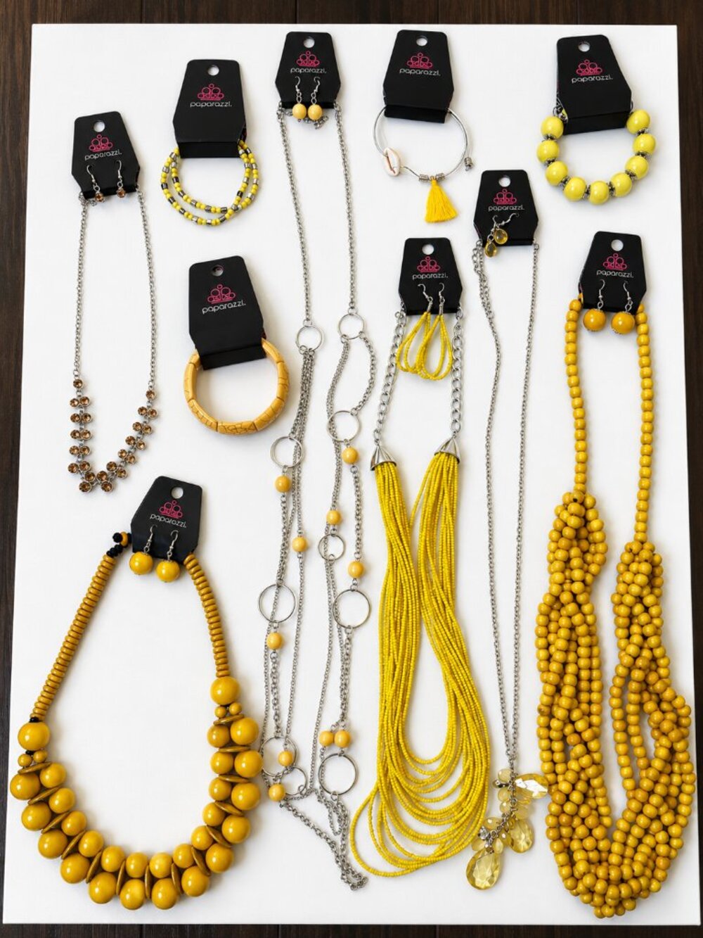 Paparazzi Yellow Jewelry Lot Bundle – 10 Pieces